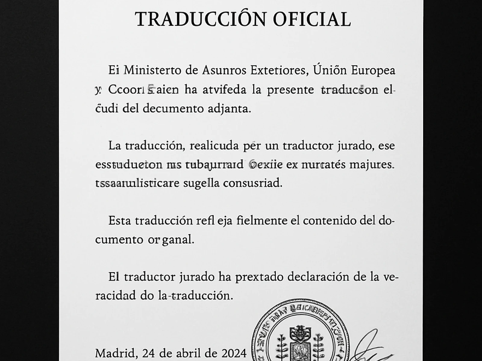 Certified Translation